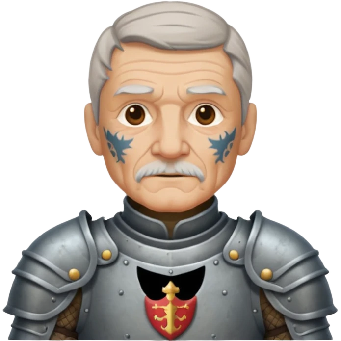 elderly tattooed knight emoji