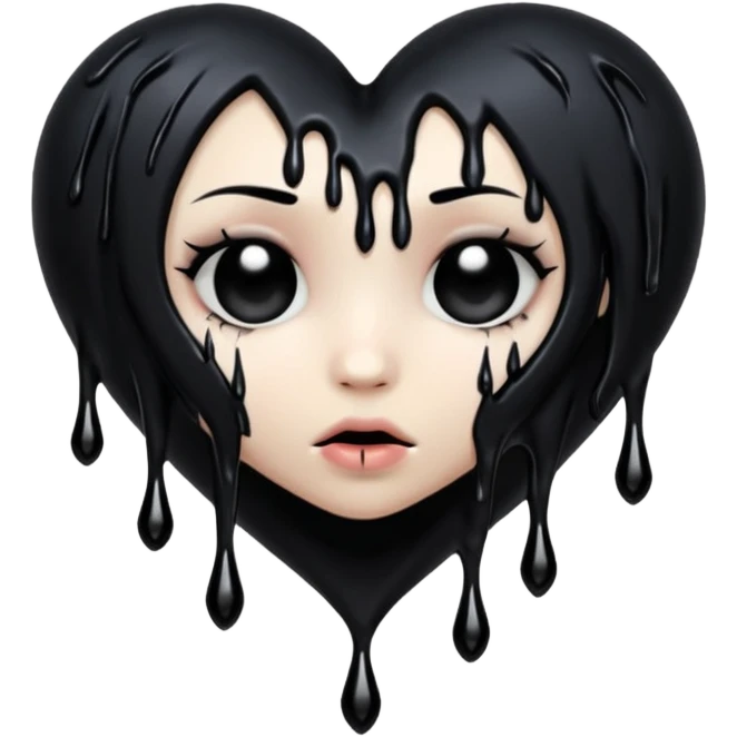 goth heart emoji