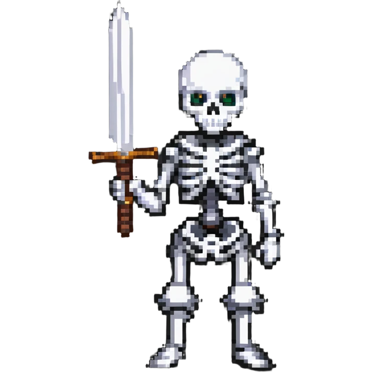 skeleton with a sword emoji