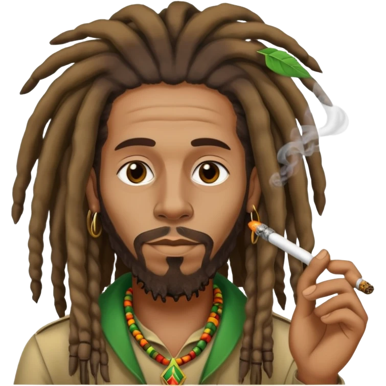 A I Rastafari and did smoking a blunt with dreads emoji