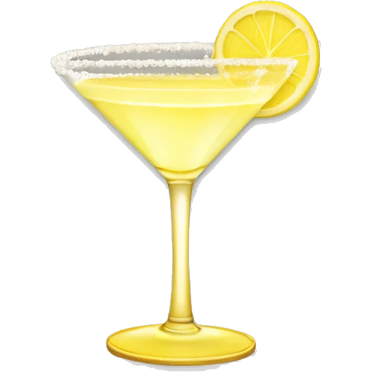 Lemon drop martini sugar rim emoji