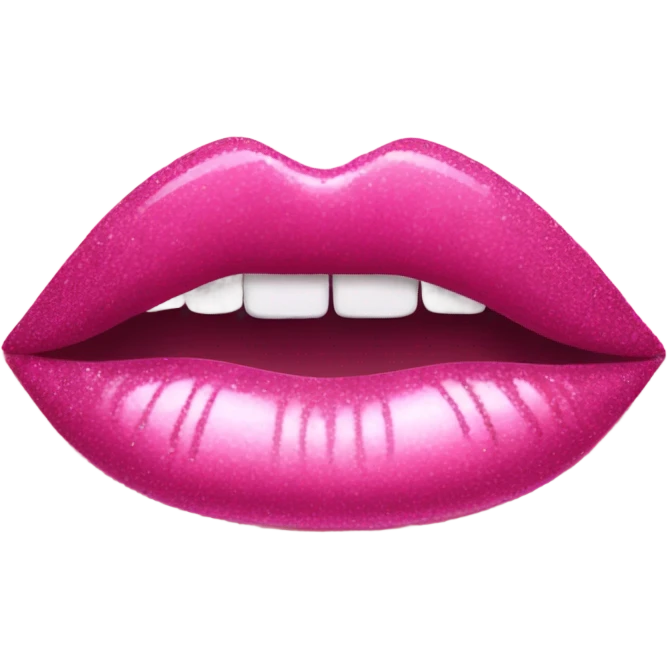 pink sparkly lipgloss emoji
