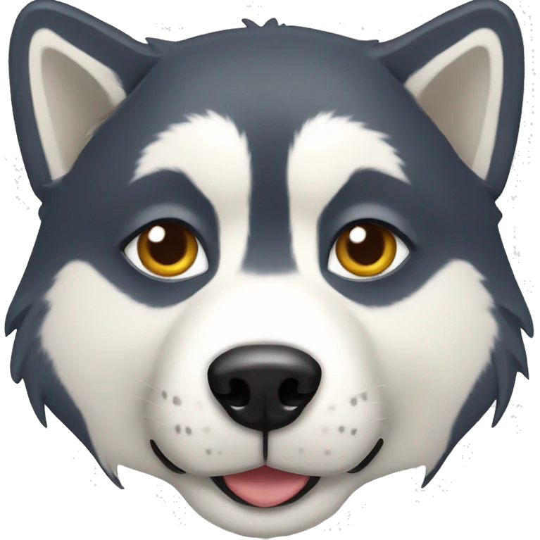 Husky dog head back emoji