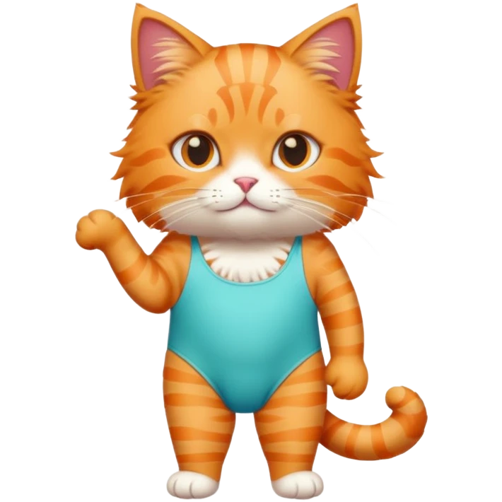 Cat wearing swim suit emoji