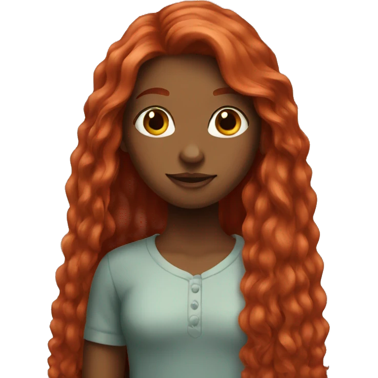 red long haired girl  emoji