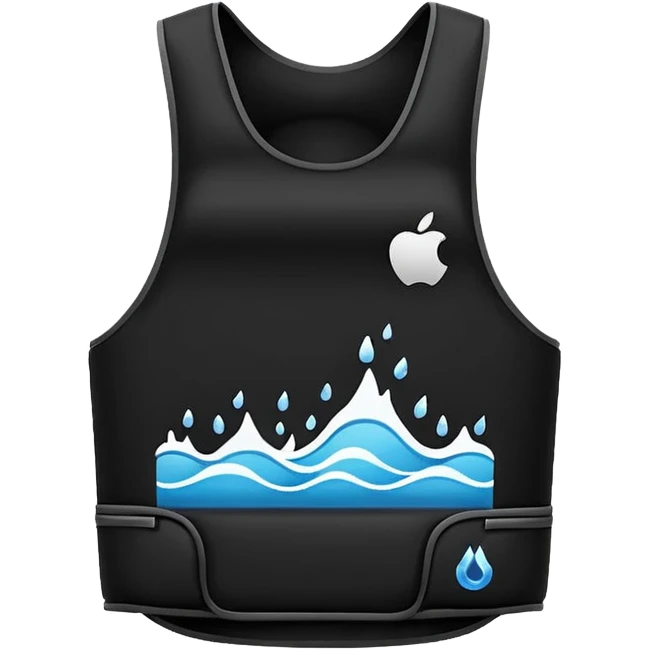 minimalist running vest for water and essentials, displayed flat, no human, apple emoji style emoji