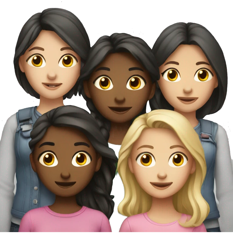 group of 5 girls emoji
