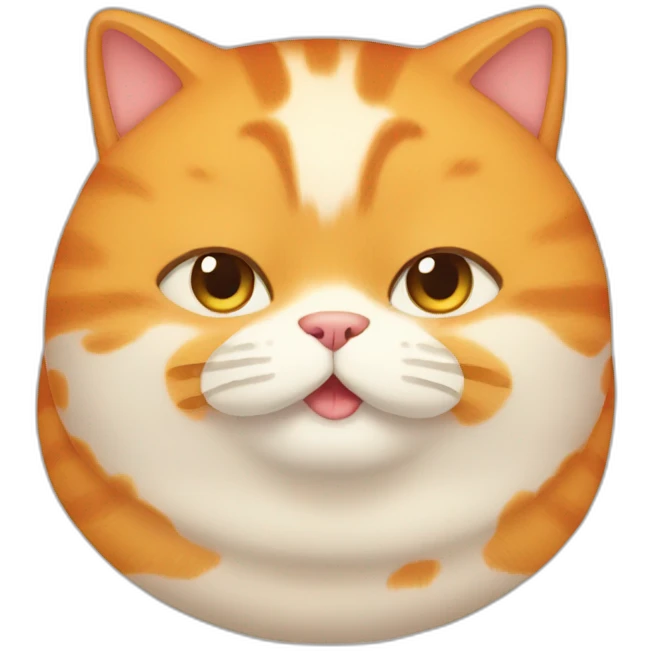 fat orange cat emoji