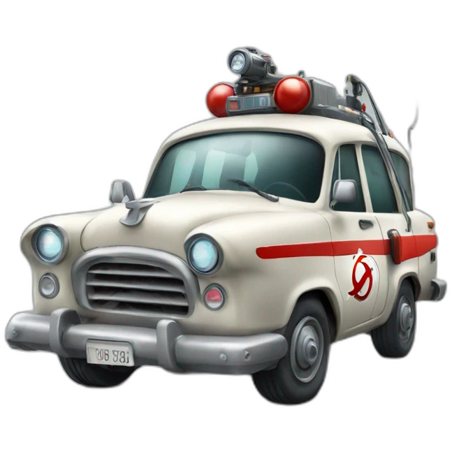 Voiture ghost buster emoji