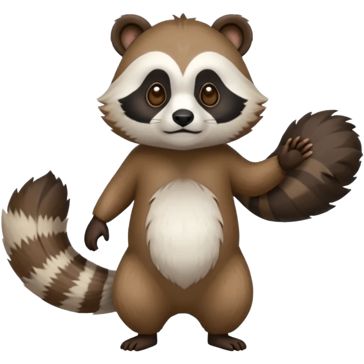 Tamarin-Panda-Raccoon-hybrid, full body emoji