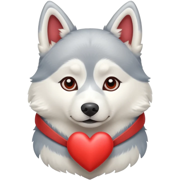 Husky mit Herz emoji