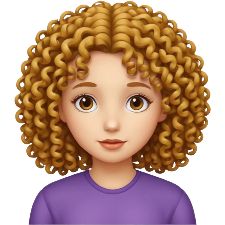 Dios con una niña de rulos emoji
