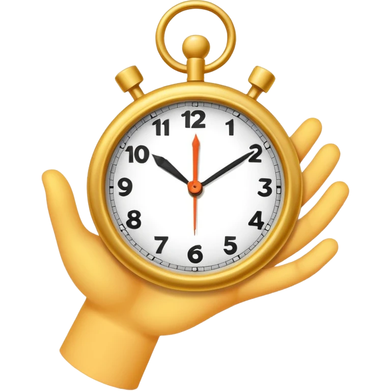 Hand clock emoji