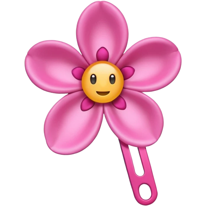 A flower hairclip pink emoji
