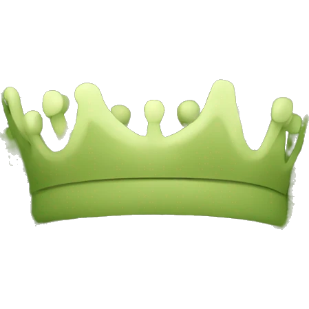A crown made with oak tree leaves  emoji