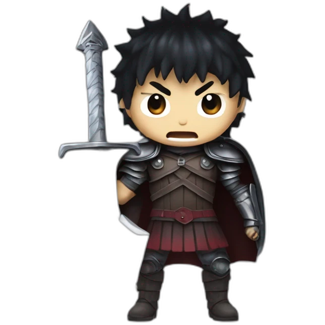 angry berserk guts with large claymore without guard emoji