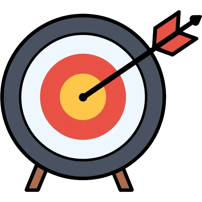 target bullseye with an arrow hitting the center emoji