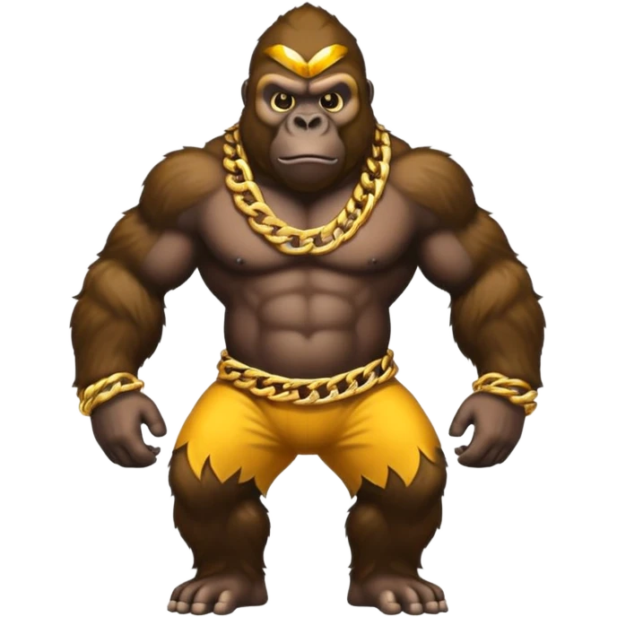 Gorilla con cadenas de oro emoji
