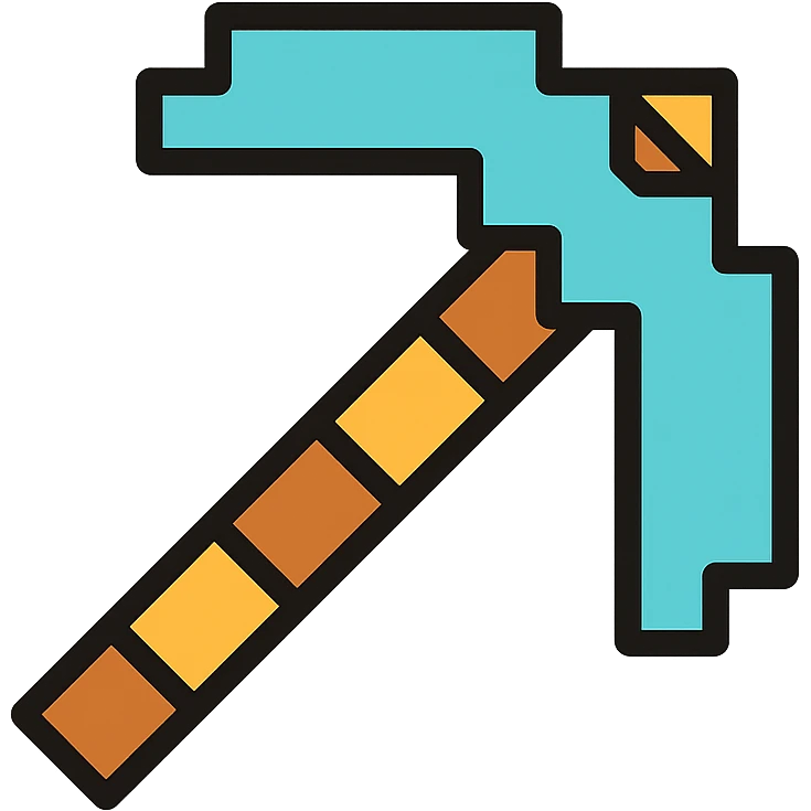 Minecraft pickaxe emoji