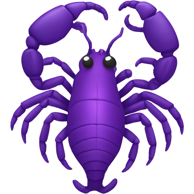 purple scorpion with a heart emoji