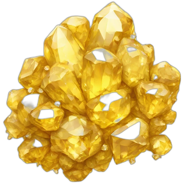 cluster of light-yellow, gold crystals emoji