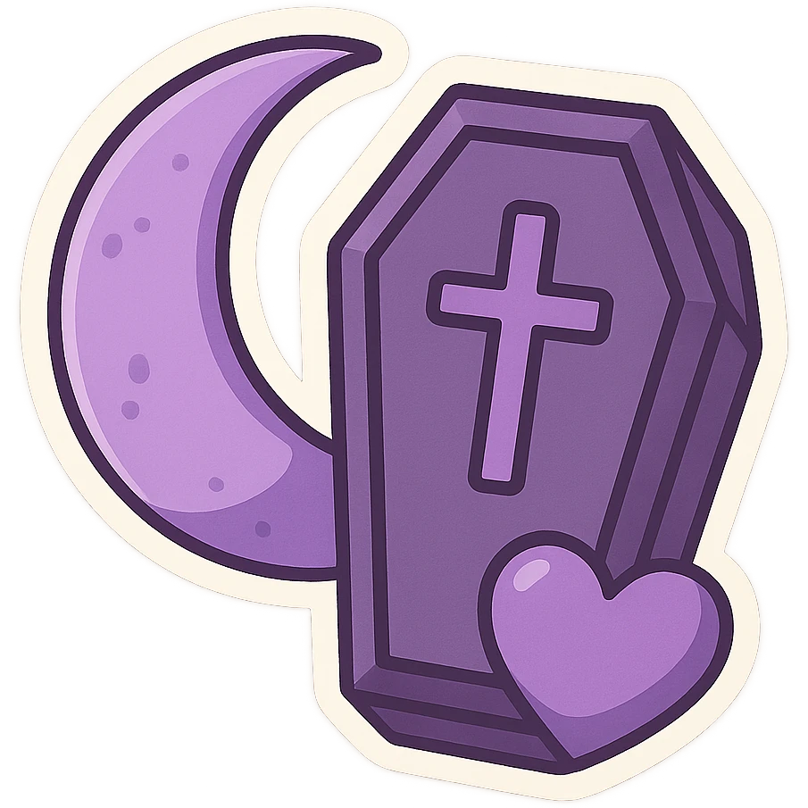 Purple goth object emoji