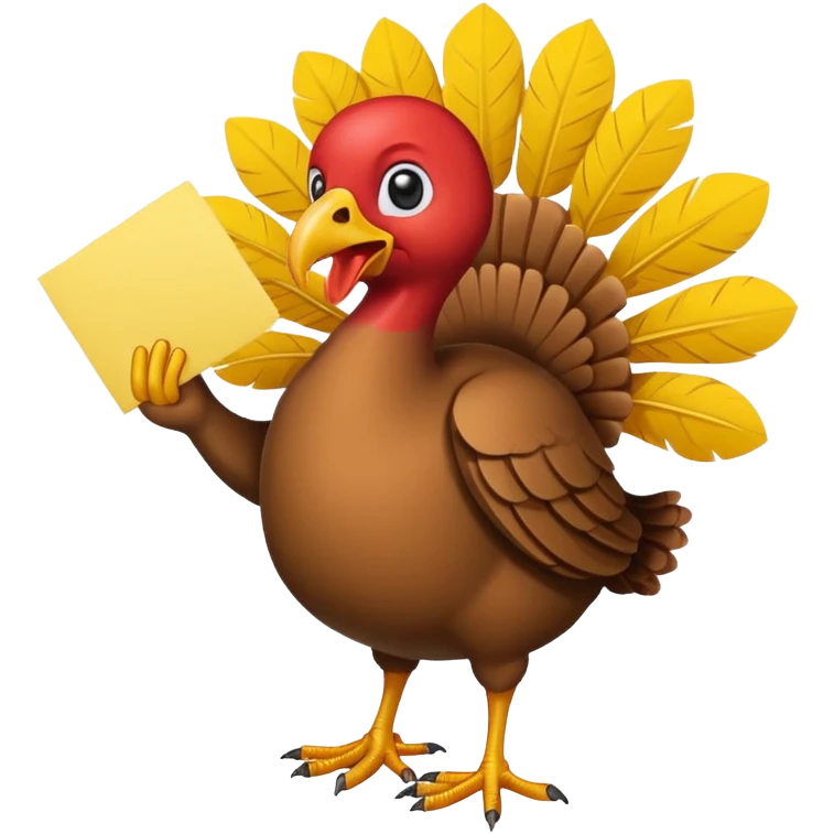 truthahnvogel holding yellow paper emoji