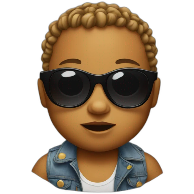 Baby with sunglasses emoji