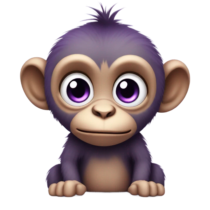 purple monkey baby emoji