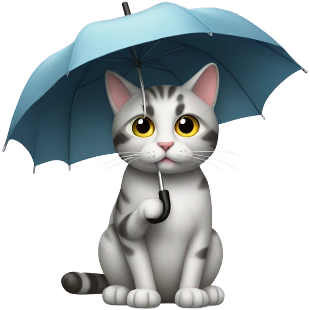 cat with an umbrella  emoji