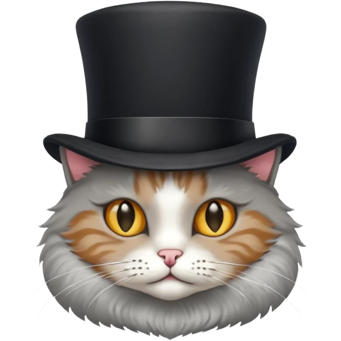 cat wearing a tophat emoji