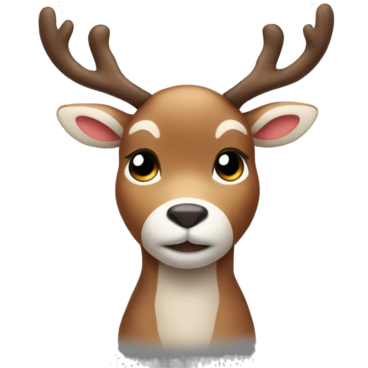 Cute reindeer emoji