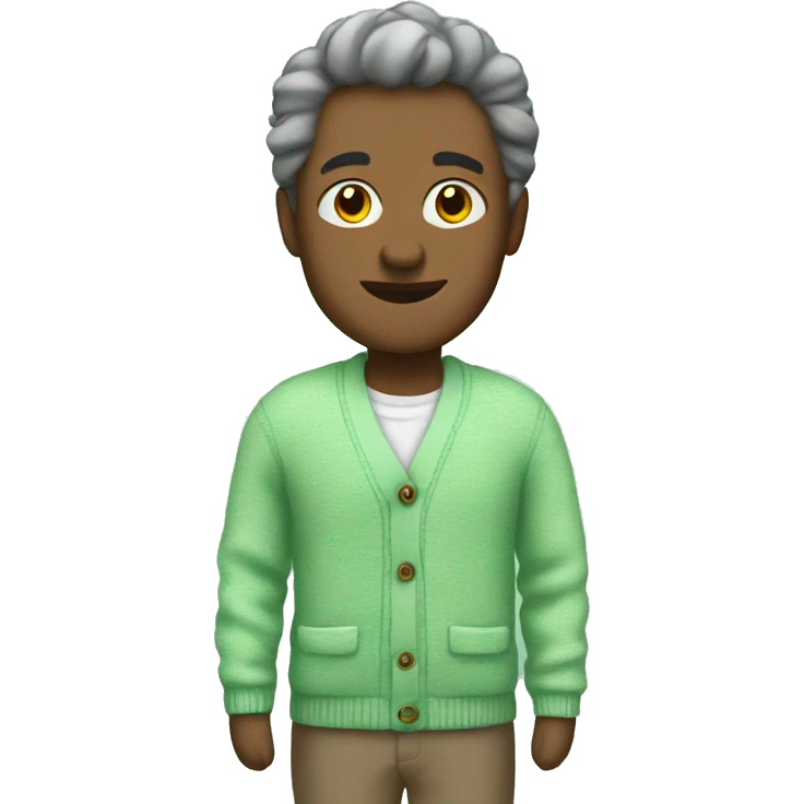 Soft green cardigan emoji