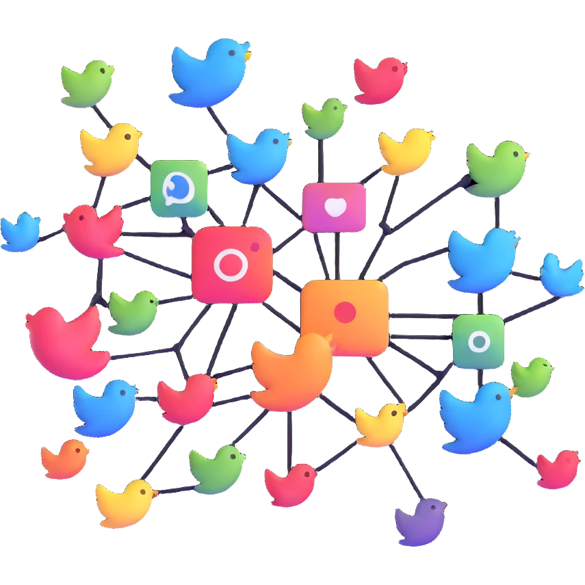 connecting social media accounts, SNS platform integration emoji