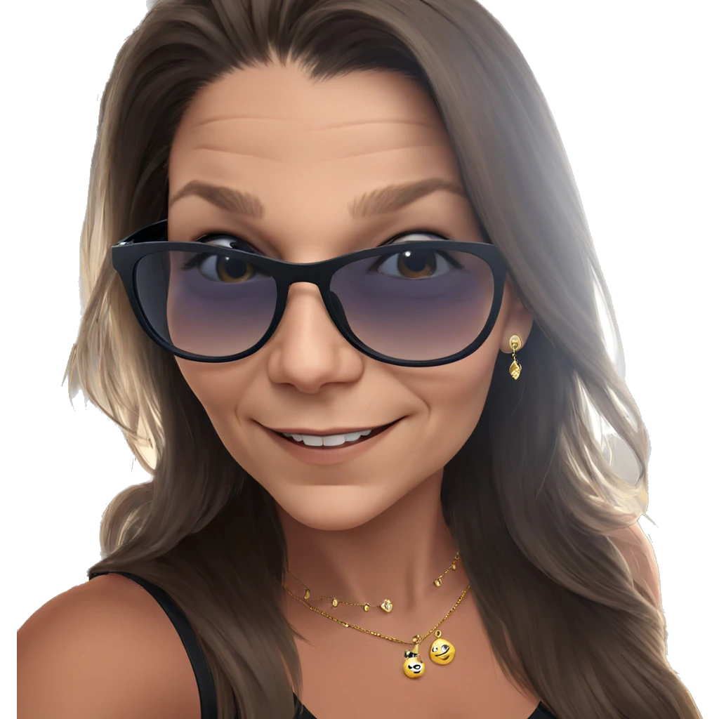 smiling girl with jewelry emoji