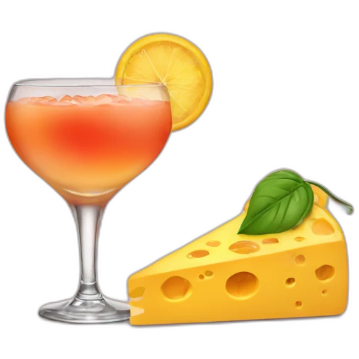 Cheesee and cocktails emoji