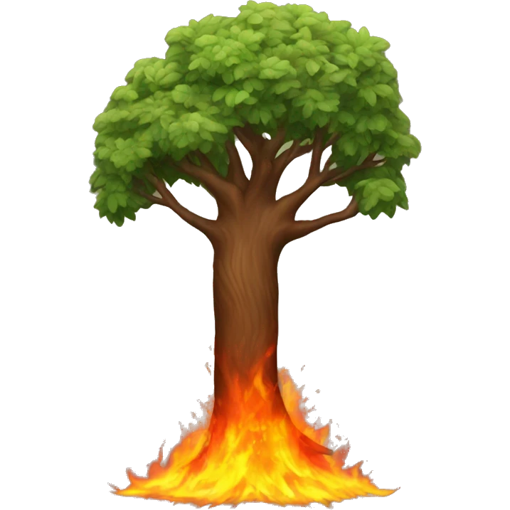 Tree on fire  emoji