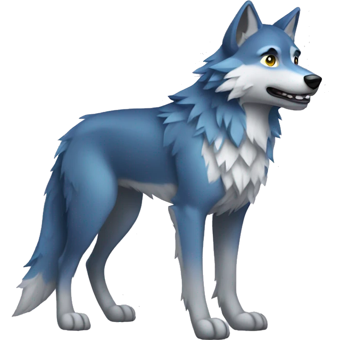 Sparkle-wolf full body emoji
