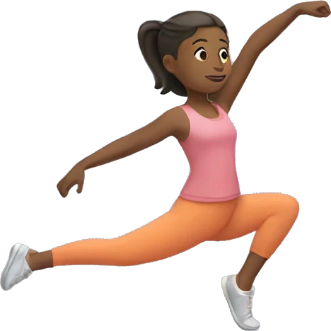 Girl stretching emoji