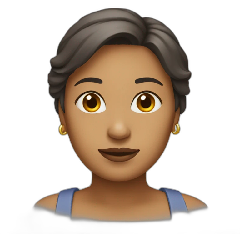 woman two steps ahead of idea emoji