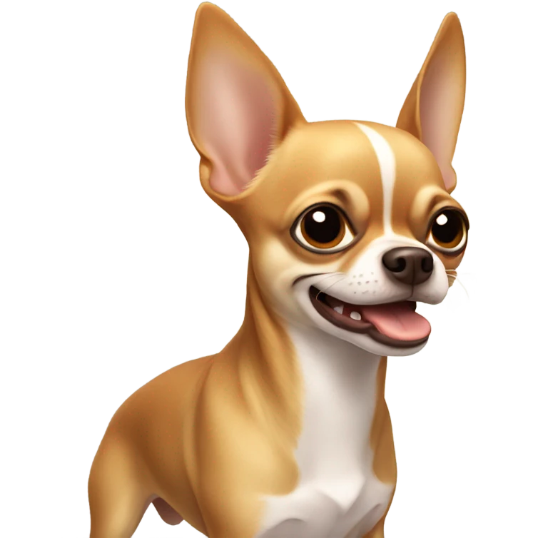 Chihuahua with no teeth  emoji