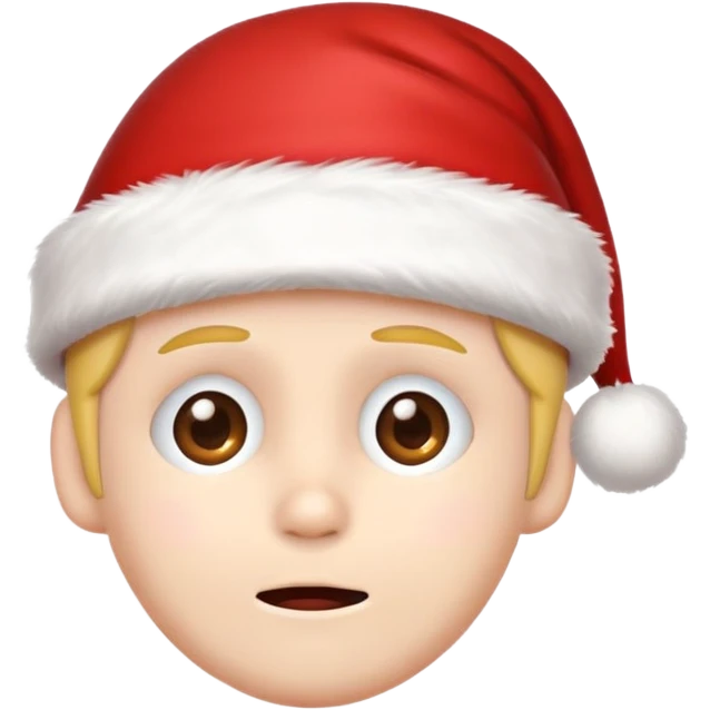 Nodding head Santa hat emoji