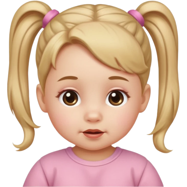 baby with ponytail emoji