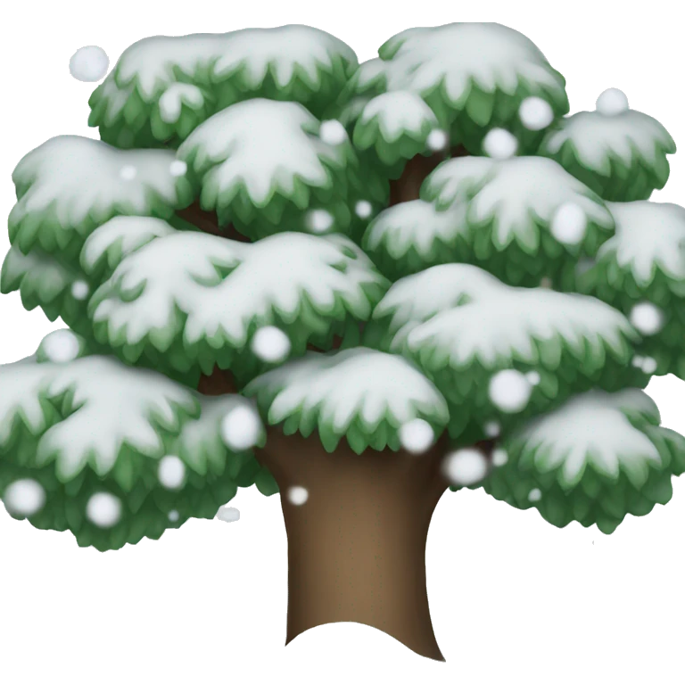 Snowy tree emoji