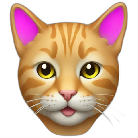 cat neon emoji