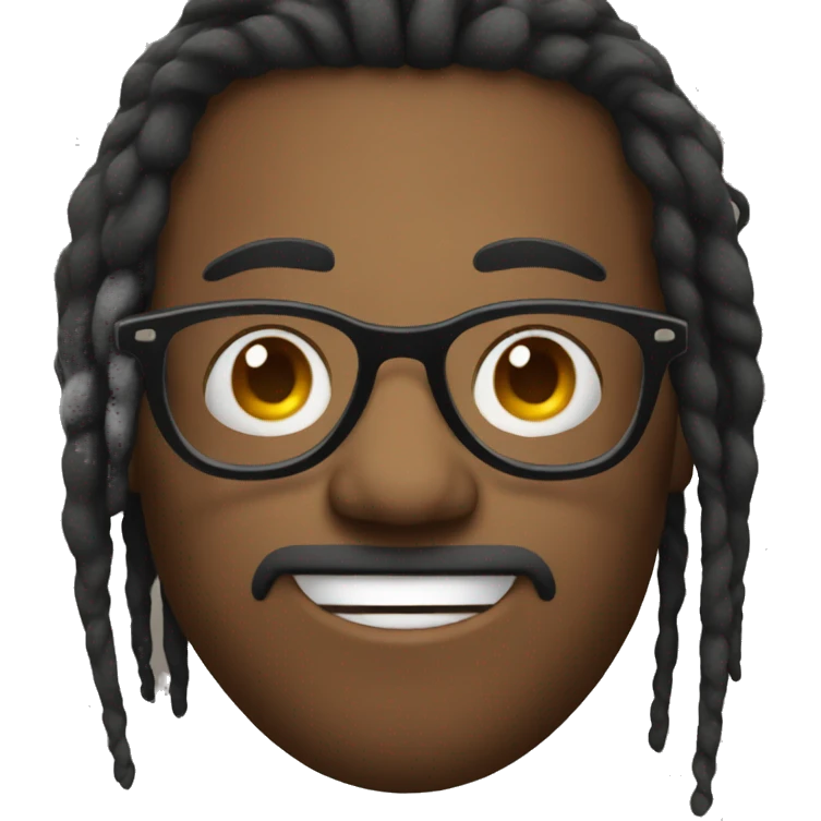 A gay dreadhead with glasses  emoji