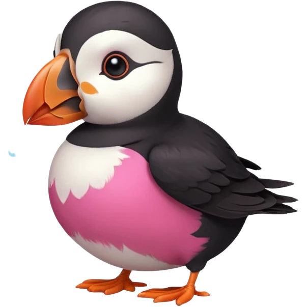 pink puffin blow steam emoji