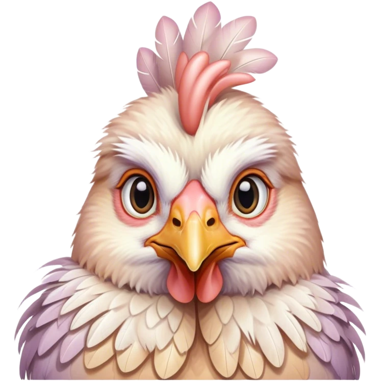 cute hen portrait  emoji