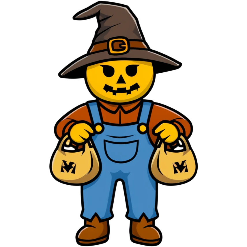 scarecrow man with sack on head full body emoji