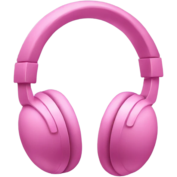 Pink headphones emoji